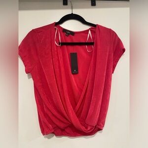 Lulus bright pink short sleeve top